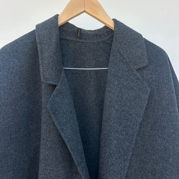 Helmut Lang Oversized Cocoon Cardigan Coat Blazer Wool Cashmere Charcoal Gray S - Picture 8 of 11